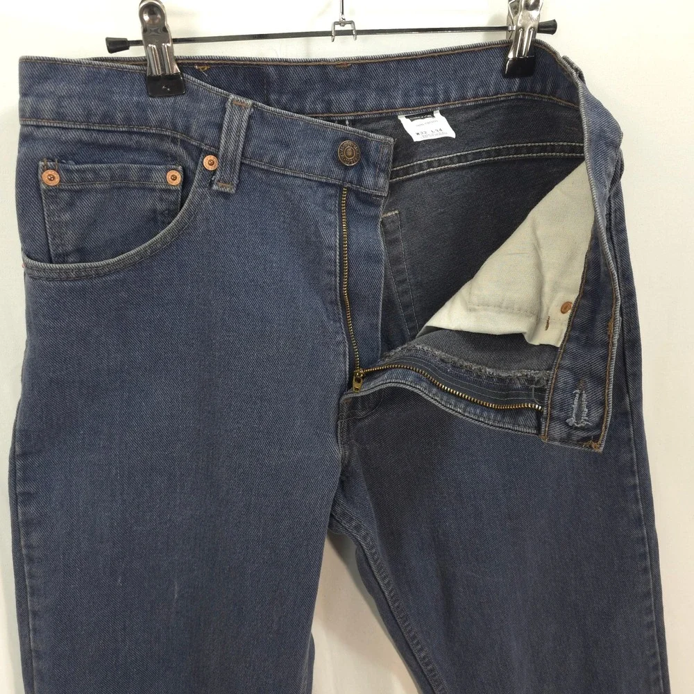 Levi's 550 Relaxed Fit Tapered Leg Blue Jeans Mens 32x34 Vintage USA Made